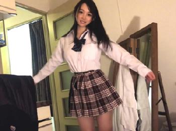 「ダメダメ中はダメぇぇ!」幼顔なのにFカップ女子校生とハメ撮り巨乳素人美少女中出しのエロ動画