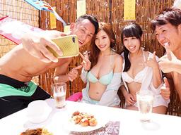 千葉で火がついた海の家相席居酒屋でナンパ乱交素人お姉さんギャル水着のエロ動画