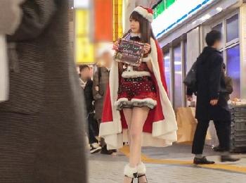 クリスマスに舞い降りたガチ天使をナンパ！21歳ガールズバーで働く女子大生をサンタコスのまま生ズボ撮り素人美少女コスプレハメ撮...