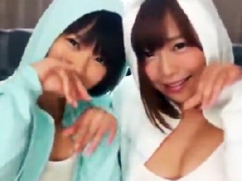 お兄ちゃんが好きでしょうがない二人の可愛い妹と熱々近親相姦！美少女ロリ3Pのエロ動画