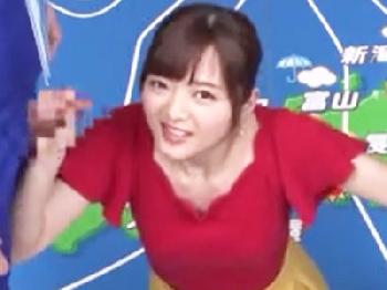 ハメられながら淫語まみれのニュースを読む新人アナウンサー美少女中出し顔射フェラ手コキぶっかけのエロ動画