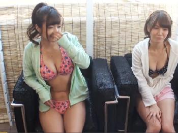 「馬鹿じゃないの！？」巨大オッパイ娘2人を並べて突きまくる光景がエロ過ぎて勝手に中出しした結果W巨乳素人美少女お姉さん痴女水...