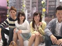 マジックミラー号で2組のカップルが互いのパートナーを交換しあいセックス性交！素人美少女盗撮のエロ動画