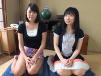 素人奥さんふたりがセンズリ鑑賞→揃って欲情3Pパコ人妻のエロ動画