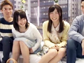 ダブルデートを楽しんでいた仲良しバカップルがパートナーを交換してスワッピング乱交素人美少女中出しナンパ盗撮のエロ動画