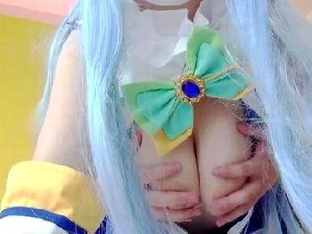 色白マショマロデカパイの神レイヤーとオフパコ成功！マスク越しにも伝わる美形少女のリアル喘ぎ巨乳素人コスプレハメ撮りのエロ動画