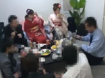 「逝っちゃう！イッチャぅ気持ちぃ！」成人式で飲み過ぎて中出し乱交パコ！巨乳素人ハメ撮り3Pのエロ動画