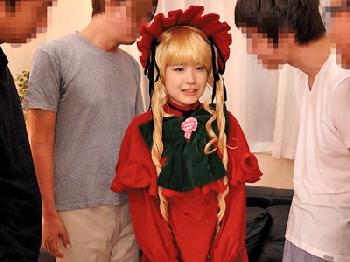 ローゼンメイデンコスが似合いすぎなドール美形少女とコスFUCK美少女コスプレパイパン顔射アナルのエロ動画