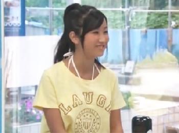 『んぁダメ!中は駄目だって…嘘…』インタビューと聞いてた美形お姉さん騙してまさかの中出ししちゃう素人美少女水着のエロ動画