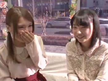 押しに弱い素人娘が友人の目の前で流されパコ美少女ナンパのエロ動画