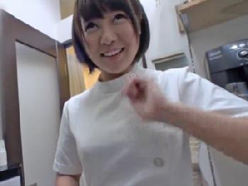 鍼灸院でアルバイトするリアル女子大生に急遽直撃し店内ファック巨乳素人お姉さんのエロ動画