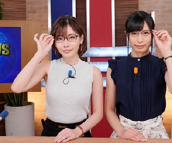 下品な淫語MAXでお届けする禁断のエロニュース番組巨乳お姉さんOLめがね乱交深田えいみ中条カノンのエロ動画