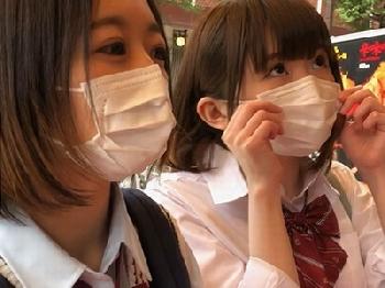 『まぢ気持ちぃ笑』歌舞伎町のヤレると噂の女子校生2人組！ケツの穴中出し大乱交！素人美少女ハメ撮りアナルのエロ動画
