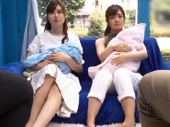 子供をつれて散歩中の美人奥さんをマジックミラー号に連れ込み→ミラクルの精液ぶっかけ素人人妻のエロ動画