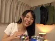 ハイテンションなお姉さんがチューハイ飲んだら自ら股を開いて性行為を熱望！巨乳美少女素人中出しハメ撮り童顔ナンパの無料エロ動画