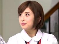 白衣姿の美形少女看護師が患者の男根でアヘイキ絶頂オーガズム巨乳美少女看護婦顔射のエロ動画