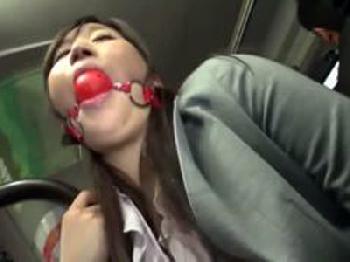 ドマゾなオフィスレディさんにギャグボールつけてハード痴漢お姉さんOLのエロ動画