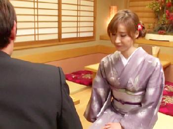 「出世なさる立派なチンポコです…」食事前に抜きサービスがある政治家も通う料亭巨乳お姉さんフェラ林ゆなのエロ動画