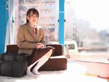 「アンケート…ですよね？」真面目系ポニテ女子校生が騙されてマジックミラー号パコ美少女ロリのエロ動画