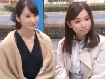 素人の巨大乳お姉さんコンビをマジックミラー号に乗せて→流れでガチハメぶっかけ成功巨乳のエロ動画