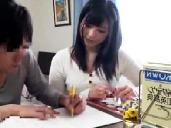 受験のストレスから優しい家庭教師を中出し性的暴行しちゃう生徒巨乳美少女レイプのエロ動画