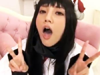 コスプレ好きの華奢美形お姉さんと撮影後に中出しハメ撮りフェラのエロ動画