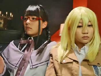 時間停止能力を駆使して人気コスプレイヤーをレイプしていくクソカメコW美少女3Pのエロ動画