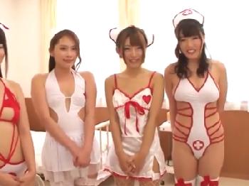 『カラッカラになるまで搾っちゃうからね』痴女看護師たちの中出し治療お姉さんコスプレ看護婦手コキのエロ動画