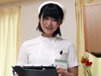 可愛い看護師の透けパンに勃起！思わずお尻を触って撫で回したらまさかの神展開にW美少女看護婦中出しのエロ動画