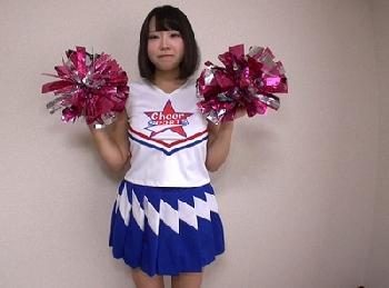 ハリのある太もも！ぷるんとしたおっぱい！肉付きいいチアガールと2人っきりでズラしハメ撮り巨乳美少女コスプレのエロ動画