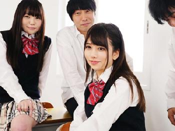 いじめっ子の美形少女女子校生2人の弱みを握り理想の痴女行為を押し付けるヘンタイ男子美少女中出しレイプ乱交のエロ動画