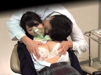 来院した女子校生患者を麻酔ガスで眠らせ中出し婦女暴行する歯科医巨乳美少女レイプのエロ動画