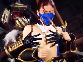 「嫌…ヤメて…」怪人から中出し陵辱されちゃったの形がキレイなくノ一巨乳お姉さんコスプレのエロ動画