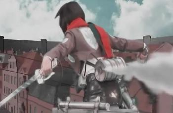 進撃の巨人のミカサを陵辱→女型巨人も出るよ！巨乳美少女コスプレのエロ動画