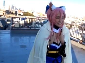 「しゅごぃそれ♡」FG〇・玉藻の前コスの巨乳レイヤーがおねだりSEXお姉さんコスプレハメ撮りのエロ動画