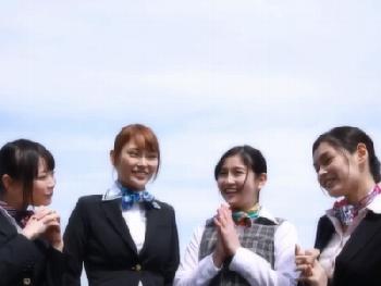 美人CAだけがそろい踏み！CA4人と天国のような乱交ができるハーレムタイム巨乳お姉さん痴女OLコスプレのエロ動画