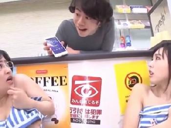 催眠アプリGET！コンビニ店員を支配して店内でヤリタイ放題！美少女ロリコスプレレイプ乱交のエロ動画