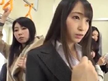 電車内でタイムストップ！通勤途中のオフィスレディも女子校生も問答無用でハメ倒し！巨乳美少女OLレイプのエロ動画