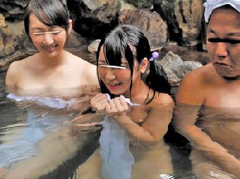「近寄らないでください！」男女混浴で娘を守ろうとする母→親子丼陵辱巨乳ロリ人妻レイプのエロ動画