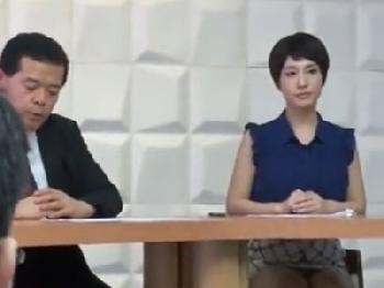 番組終了後の美形お姉さんアナウンサーが楽屋でのパコで強引にアクメぶっかけのエロ動画