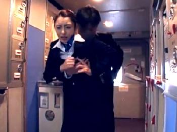 「お客様！？ぉ…」上空1万メートルでタイプストップ！美人CAを好き放題レイプW巨乳お姉さんコスプレのエロ動画