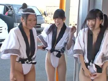 ふんどし法被の祭り女子たちと乱交パコ巨乳美少女のエロ動画