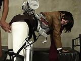 巨大オッパイハーフ美形少女が進撃の巨人のミカサコスプレで尻穴交尾！巨乳美少女中出しアナルのエロ動画