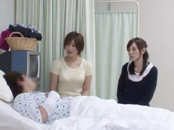 入院して欲望処理が出来ない甥っ子の為に騎乗位で欲望処理するお姉さん！中出し近親相姦水野朝陽の無料エロ動画